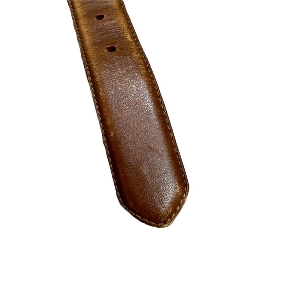 Coach Brown Leather Belt Brass Hardware Dress 40 - Picture 5 of 9